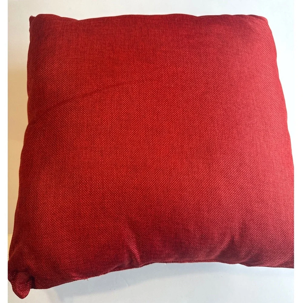 Santa Claus Throw Pillow Unisex 17x17 Red Green Excellent Rustic Decor Holiday‎